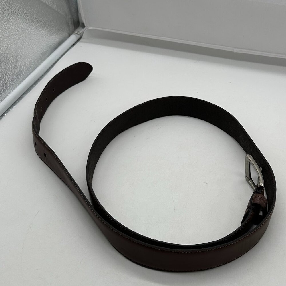 EUC Columbia Mens Brown Leather Belt Size 46 KFT